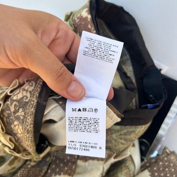 Vintage Roberto Cavalli Y2K Wool Patchwork Pleated Midi Skirt 40 Size 6 - Picture 15 of 16